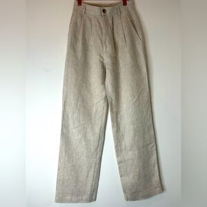 REFORMATION - Petites Mason 100% Linen Trouser Pants Size 0P